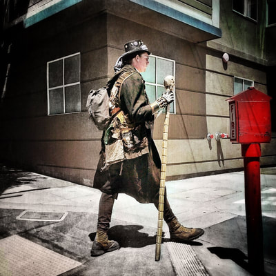 Street photography, john nieto, mobile photography, sidewalks of San Francisco, punks, staff