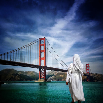 Golden Gate Bridge, Nun, John NIeto, Mobile Photography, digital fine art, San Francisco